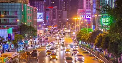 4K延时重庆江北城市夜景车流交通视频的预览图